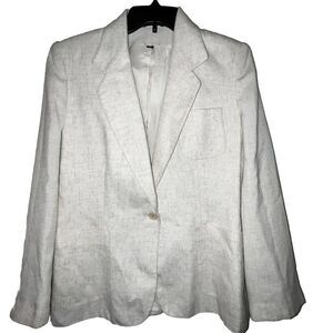 Flax Blazer‎ Wmns Sz 13  Beige By The Limited Natural